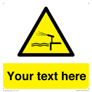 Custom warning water cannon